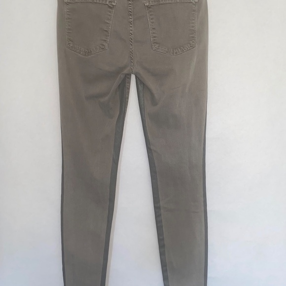 Vince Dylan Skinny Mid Rise Metallic Silver Tux Side Stripe Gray Jeans 28 EUC - Picture 8 of 10